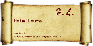 Haim Laura névjegykártya