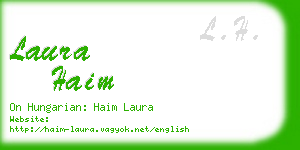 laura haim business card